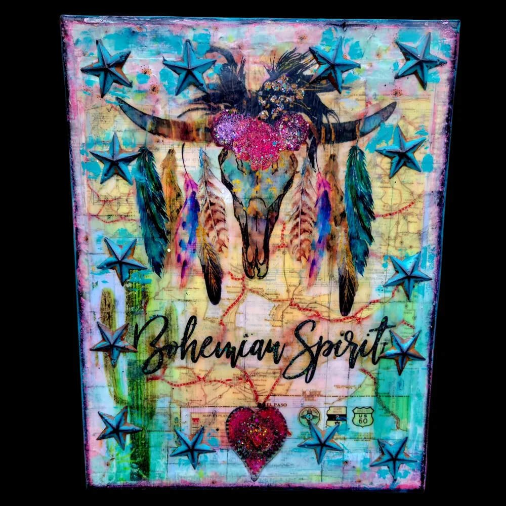 Bohemian Spirit Wall Art with Multicolor Design